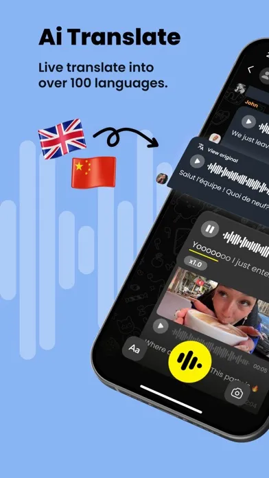 Tangkapan skrin Vocalz: AI Voice Messenger