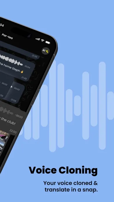 Tangkapan skrin Vocalz: AI Voice Messenger