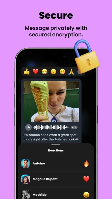 Tangkapan skrin Vocalz: AI Voice Messenger