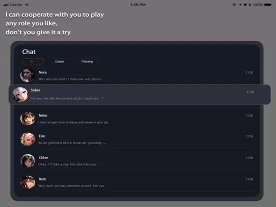 Whisper:Sexy AI Girlfriend iPad  Screenshots