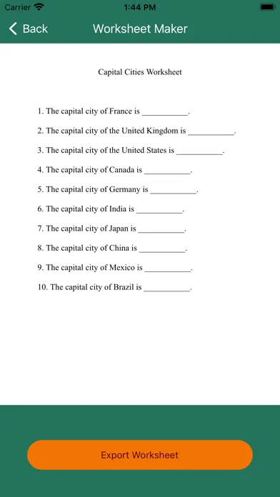 Worksheet Creator - Teacher AI سکرین شاٹس