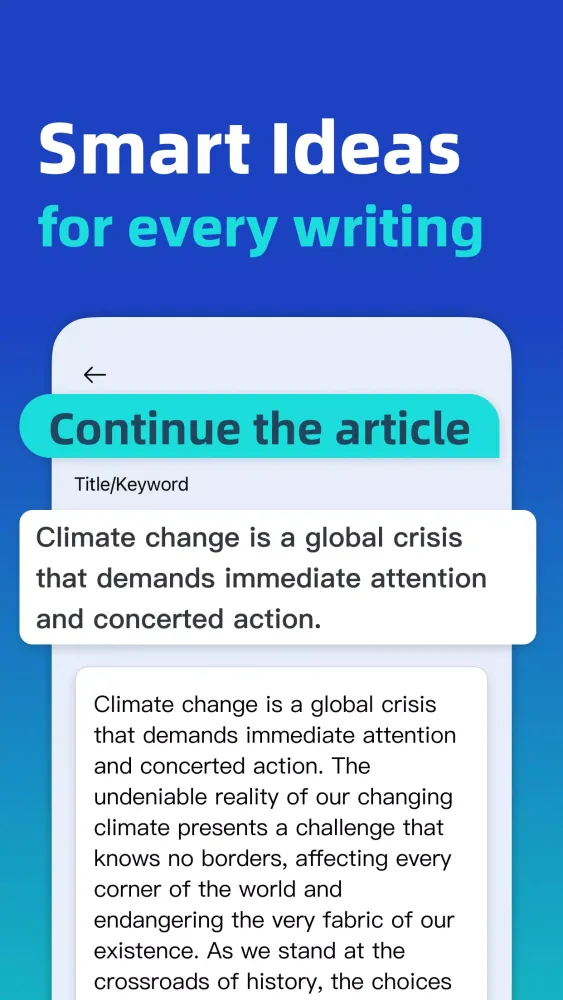 Ảnh chụp màn hình của AI Writer