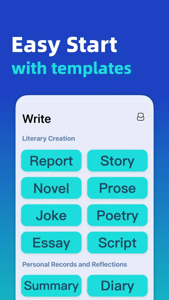 Ảnh chụp màn hình của AI Writer