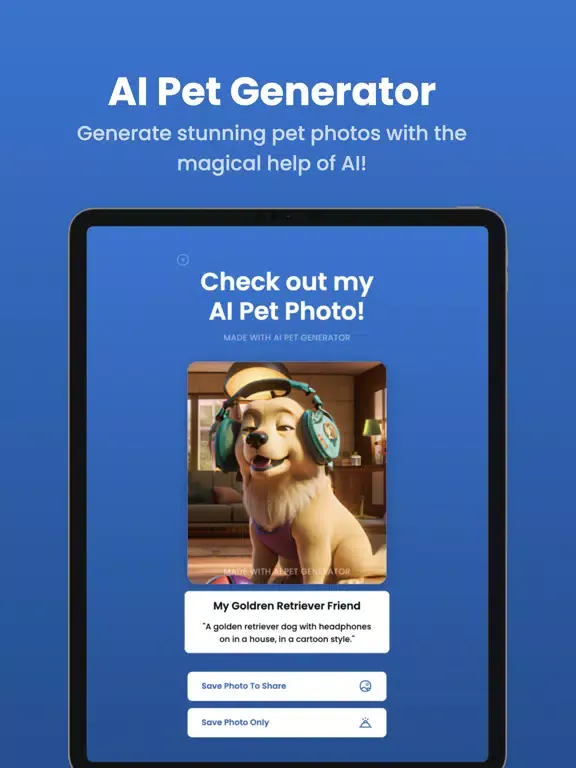 Скриншоты AI Pet Generator - AI Pet Art iPad 