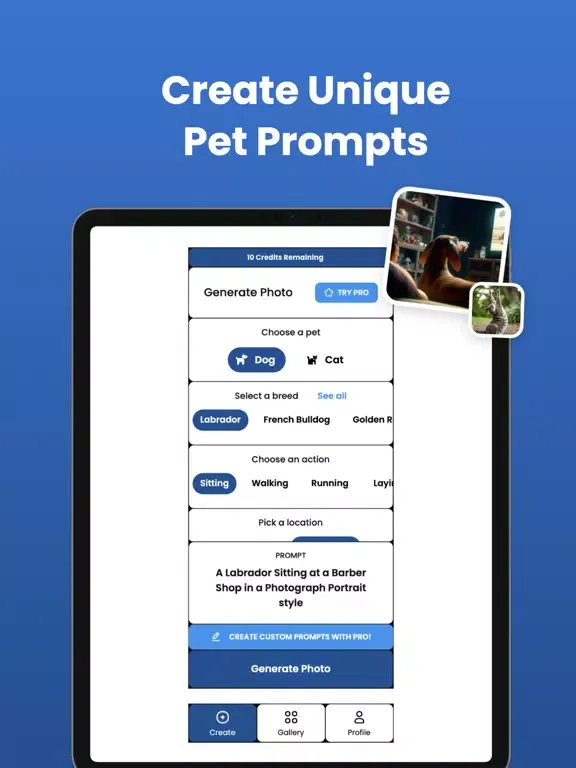 Скриншоты AI Pet Generator - AI Pet Art iPad 
