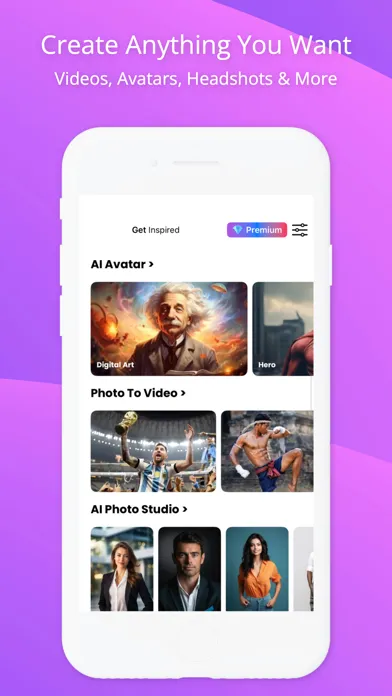 Tangkapan skrin AI Generated Art Images & Chat