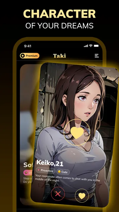 Captures d'écran de Taki:AI Friend Love Swipe Chat