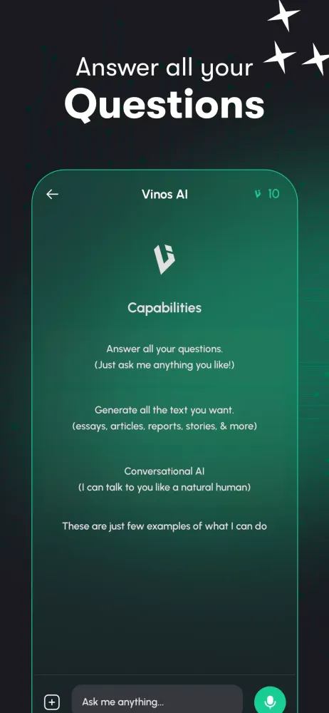 Скриншоты VinosAI:Personal AI Assistant