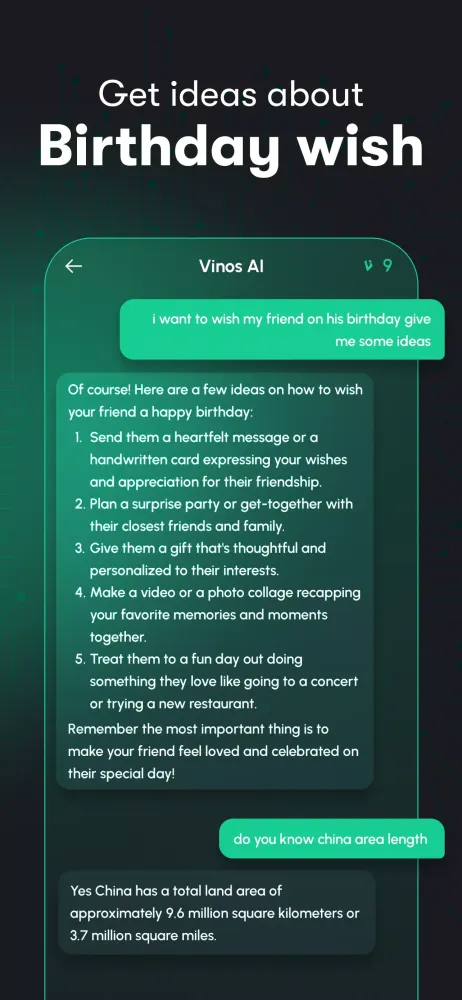 Скриншоты VinosAI:Personal AI Assistant