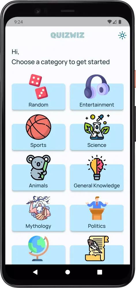 Tangkapan skrin QuizWiz