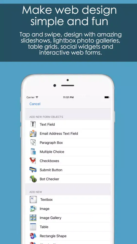 HTML Egg Pro Website Designer for iPhone應用截圖