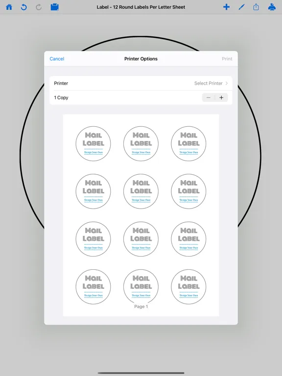Ảnh chụp màn hình của Mailing Label Designer iPad 