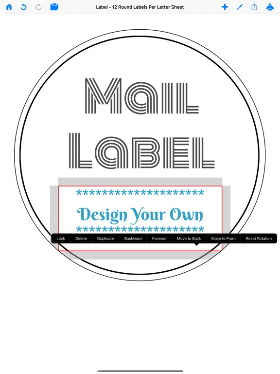 Ảnh chụp màn hình của Mailing Label Designer iPad 