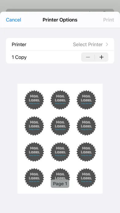 Ảnh chụp màn hình của Mailing Label Designer