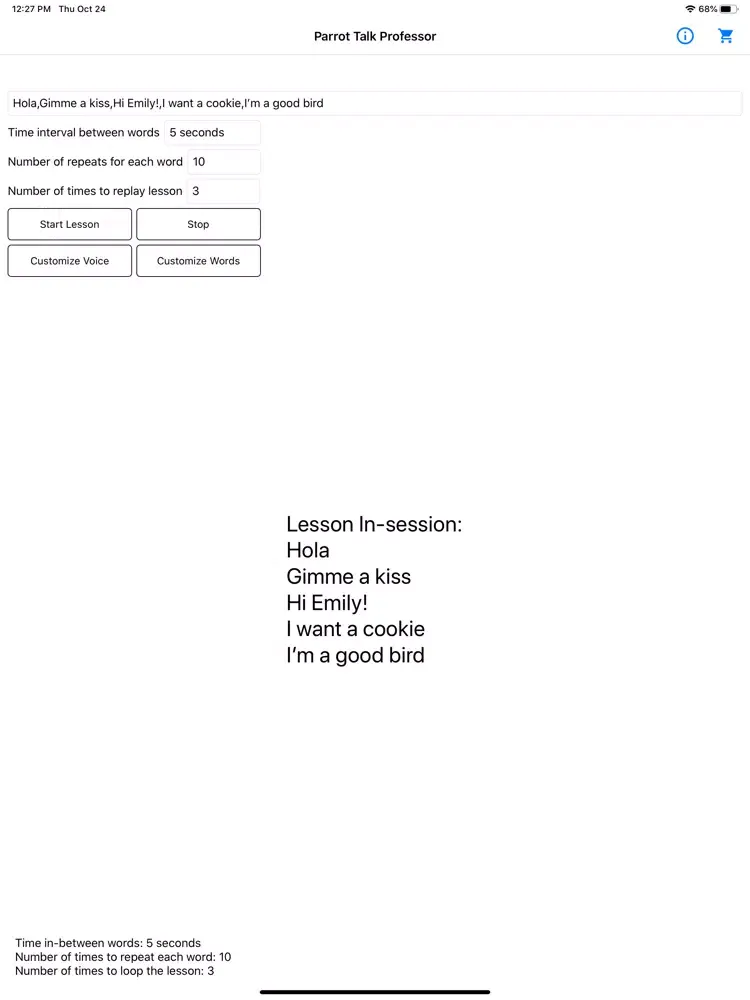 Parrot Talk Professor iPad 应用截图