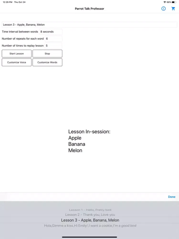 Parrot Talk Professor iPad 应用截图