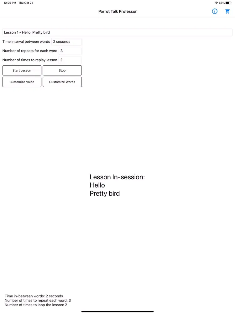 Parrot Talk Professor iPad 应用截图