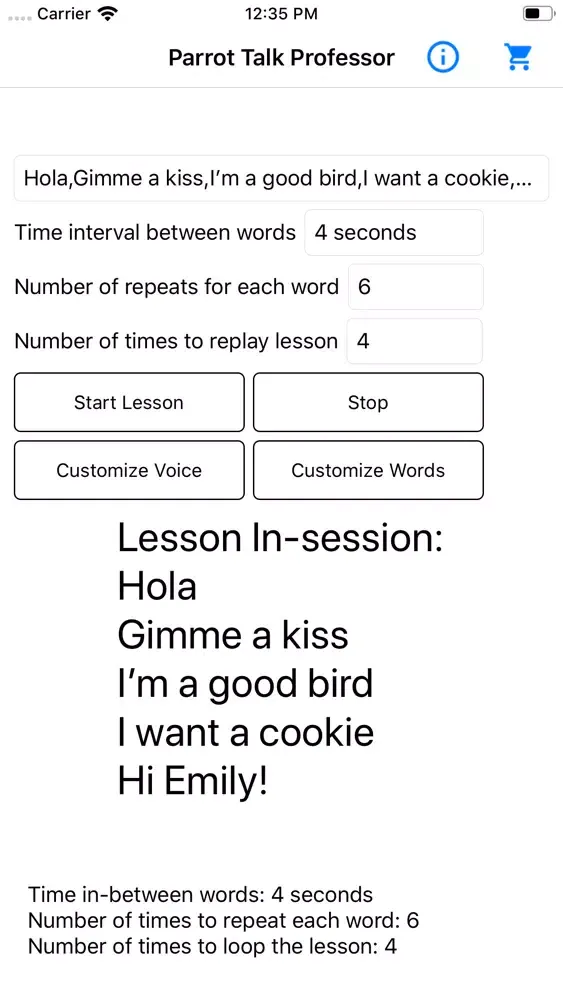 Parrot Talk Professor应用截图