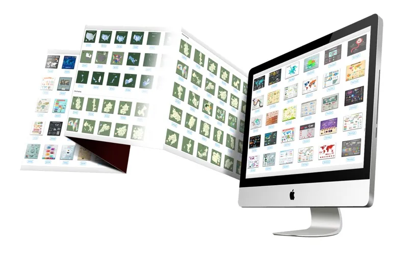 صور Map Template  for SildeShow
