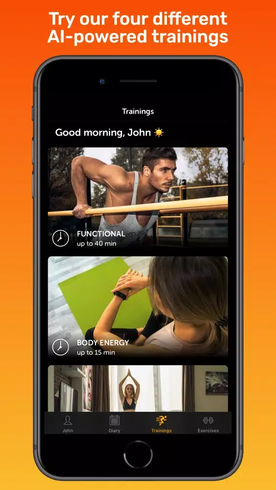 Tangkapan layar AiforFit - fitness coach