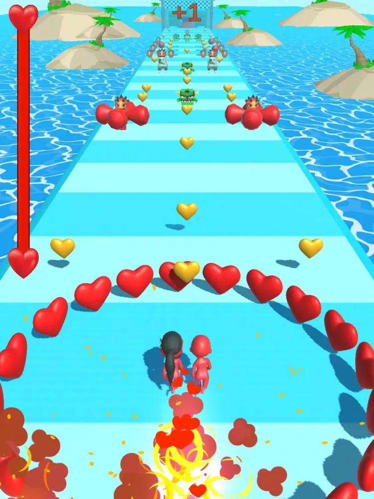 Tangkapan layar Superhero Love Dash iPad 