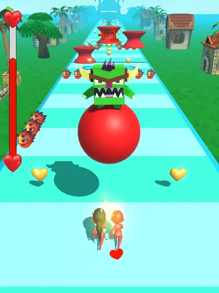 Tangkapan layar Superhero Love Dash iPad 