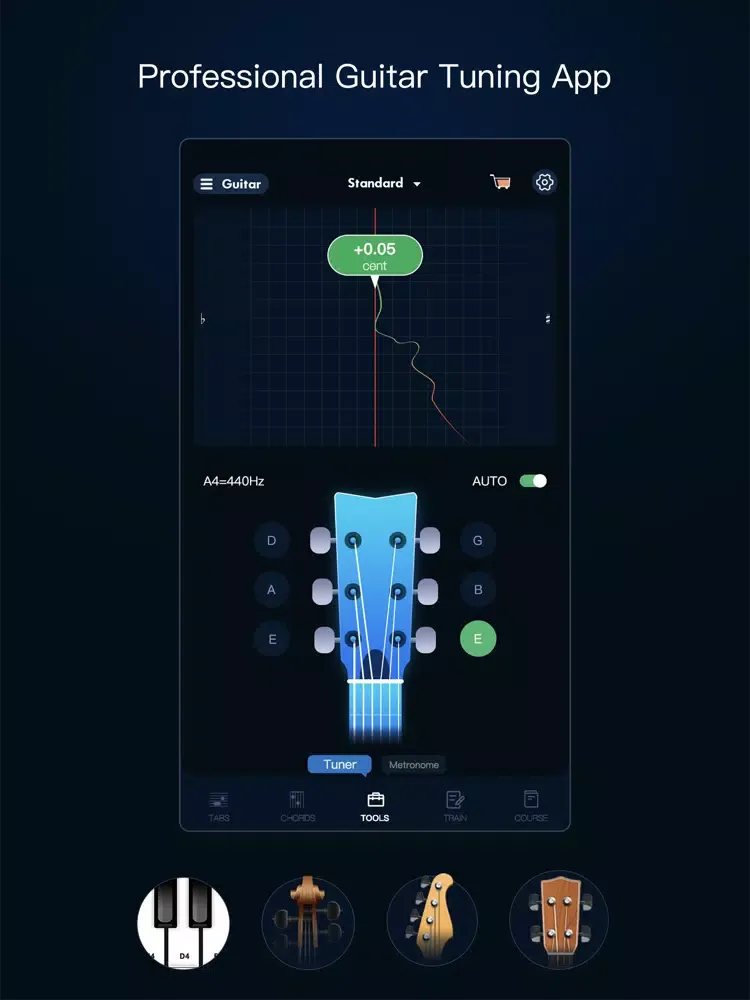 guitar tuner - AI guitar iPad 应用截图
