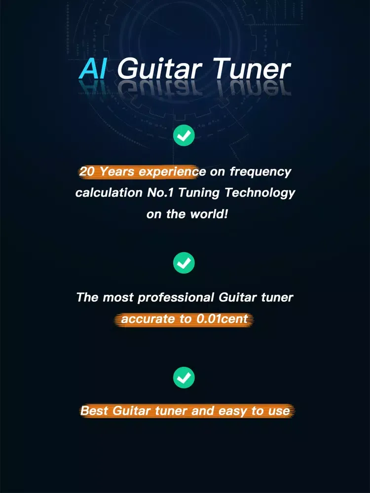 guitar tuner - AI guitar iPad 应用截图