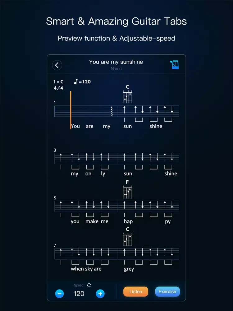 guitar tuner - AI guitar iPad 应用截图