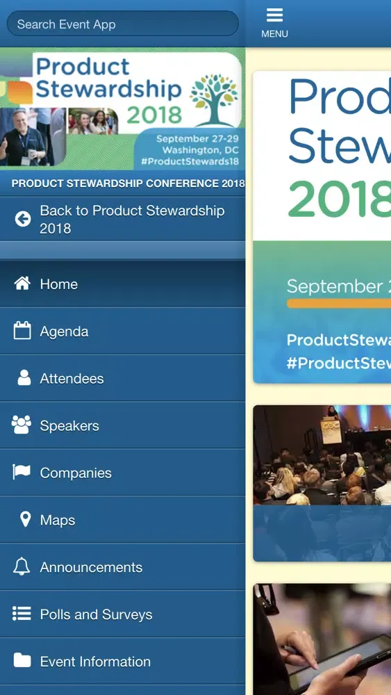 ภาพหน้าจอของ Product Stewardship 2018