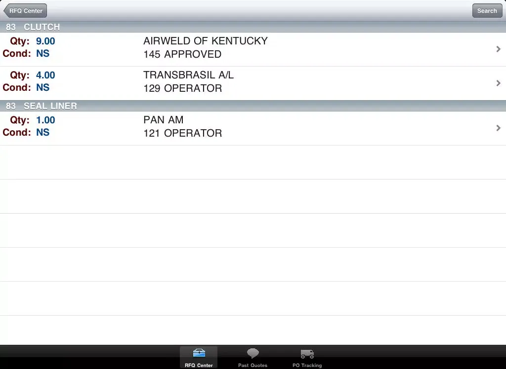 Screenshot di Aircraft Inventory Mobile iPad 