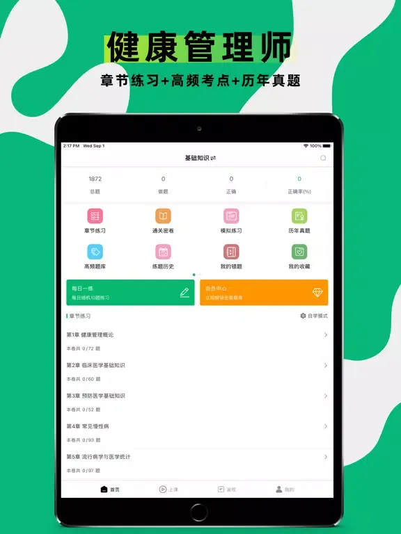 健康管理师2022题库 iPad  Screenshots