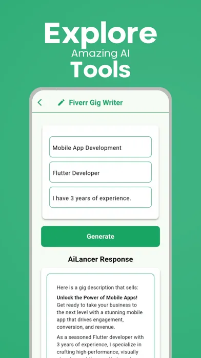ภาพหน้าจอของ AiLancer - AI Writer & Alerts