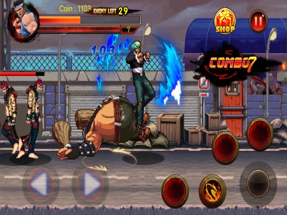 Tangkapan skrin Street of Kombat - Kung Fu Battle Free: new rockman style half life arcade wrestle game iPad 