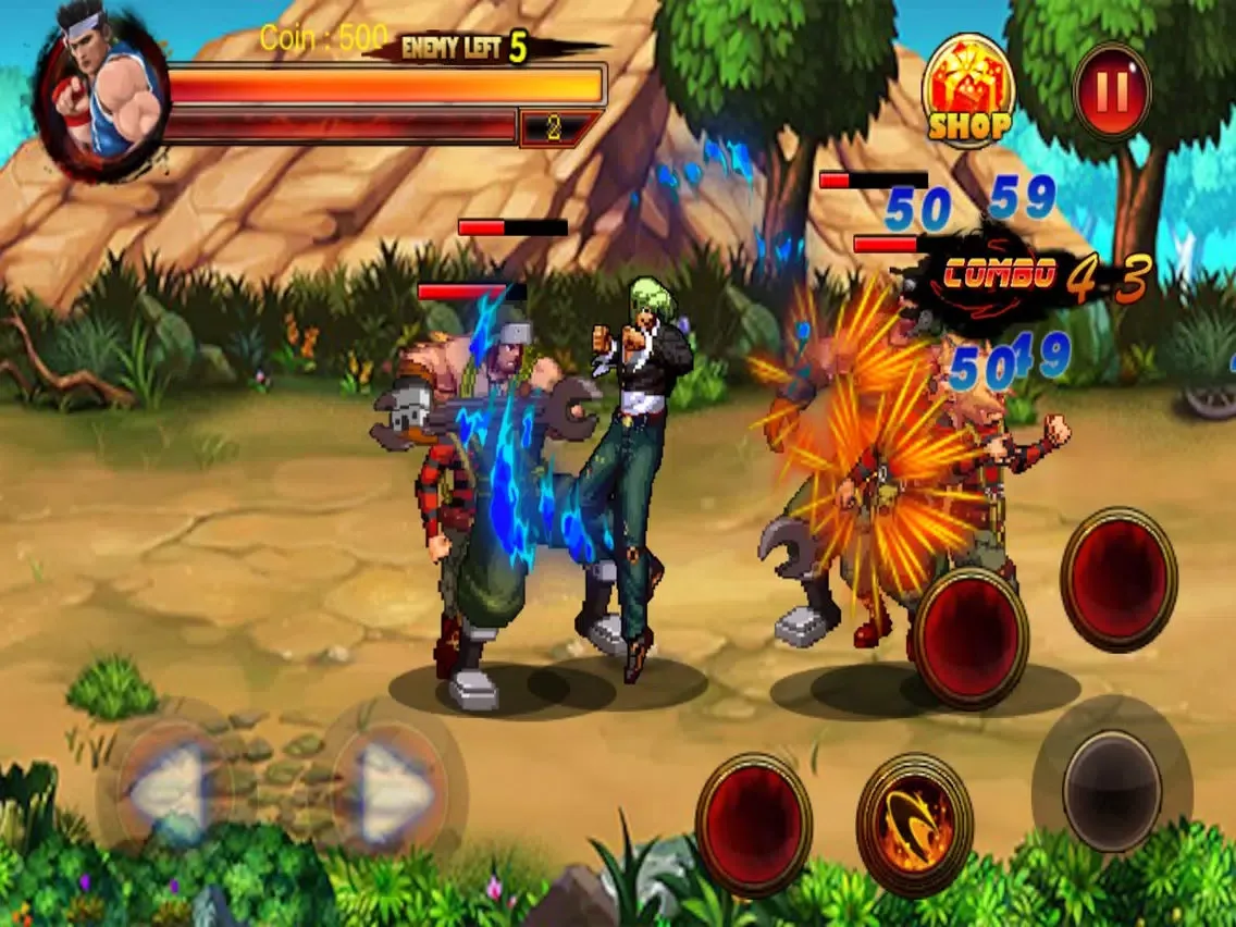 Tangkapan skrin Street of Kombat - Kung Fu Battle Free: new rockman style half life arcade wrestle game iPad 