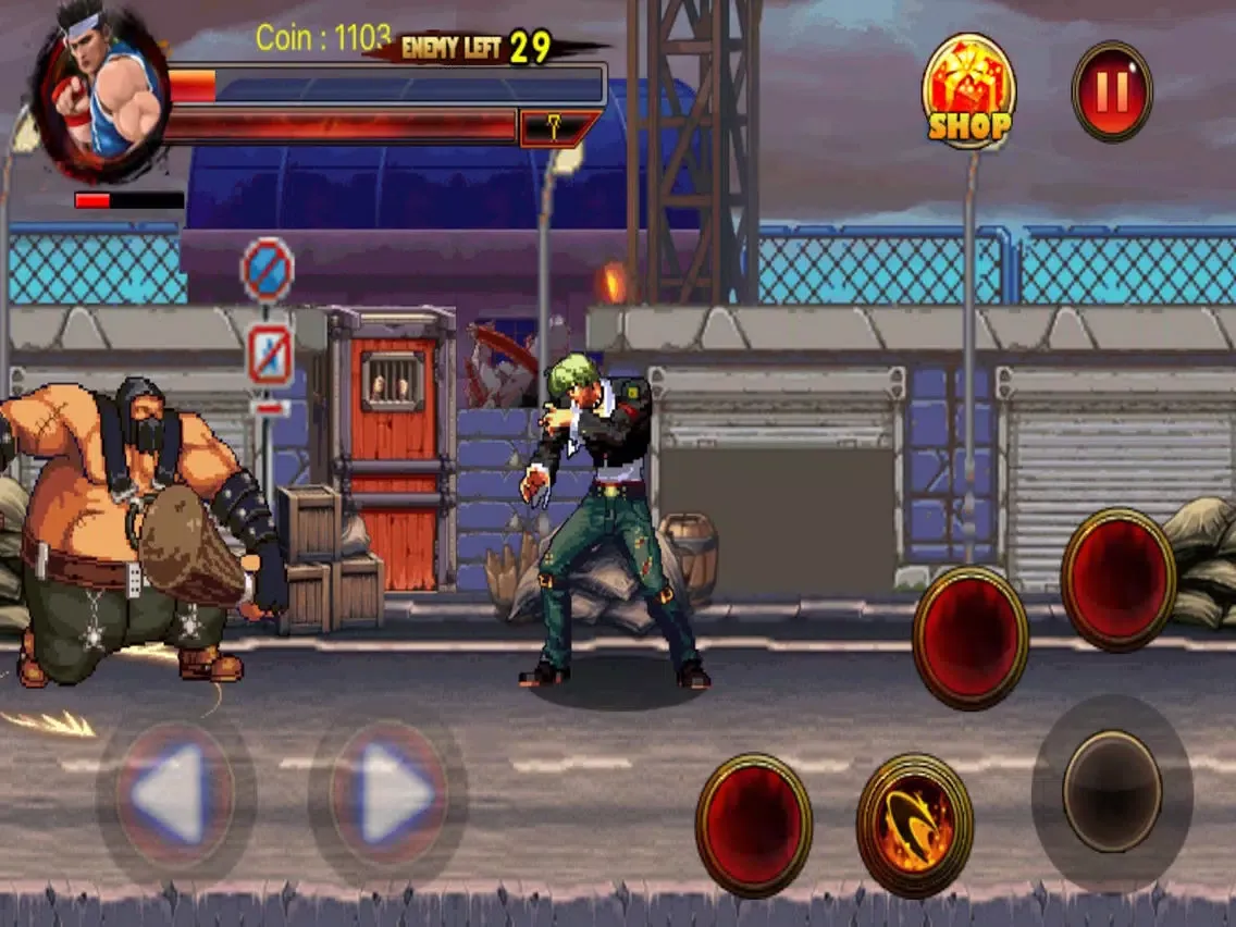 Tangkapan skrin Street of Kombat - Kung Fu Battle Free: new rockman style half life arcade wrestle game iPad 