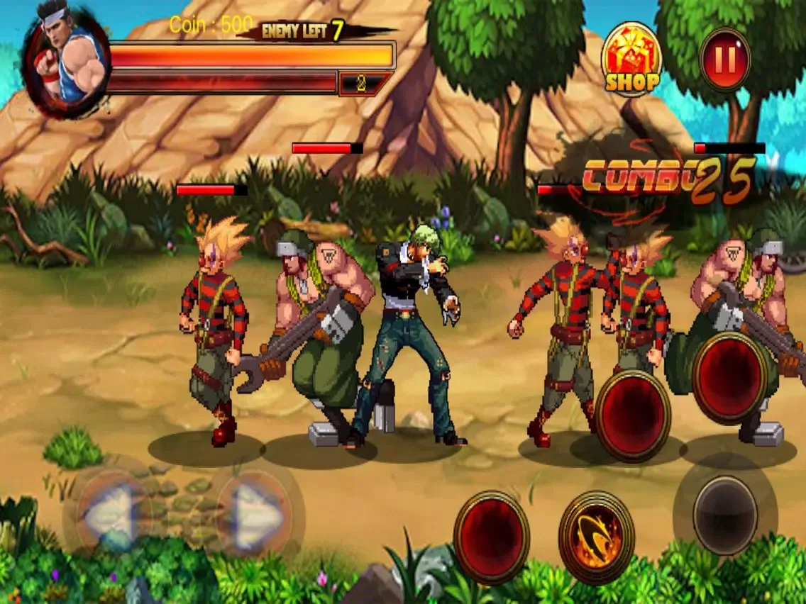 Tangkapan skrin Street of Kombat - Kung Fu Battle Free: new rockman style half life arcade wrestle game iPad 