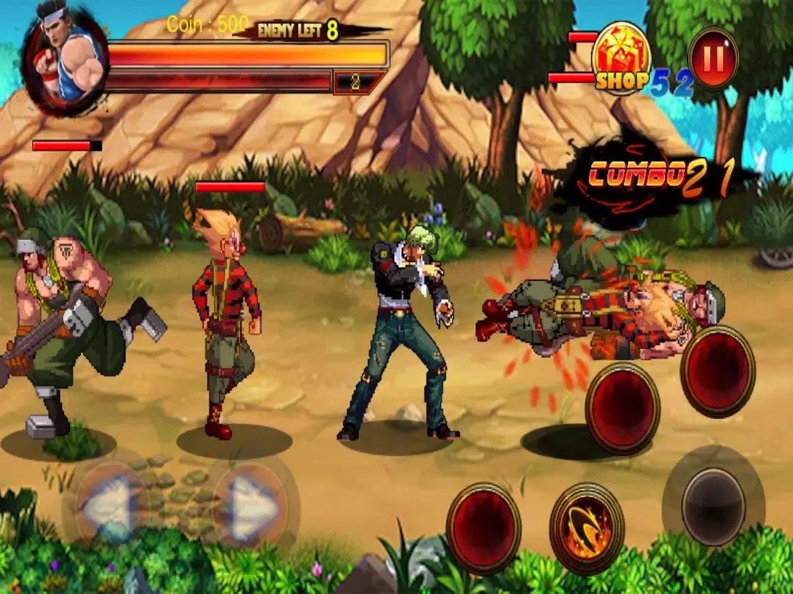 Tangkapan skrin Street of Kombat - Kung Fu Battle Free: new rockman style half life arcade wrestle game iPad 