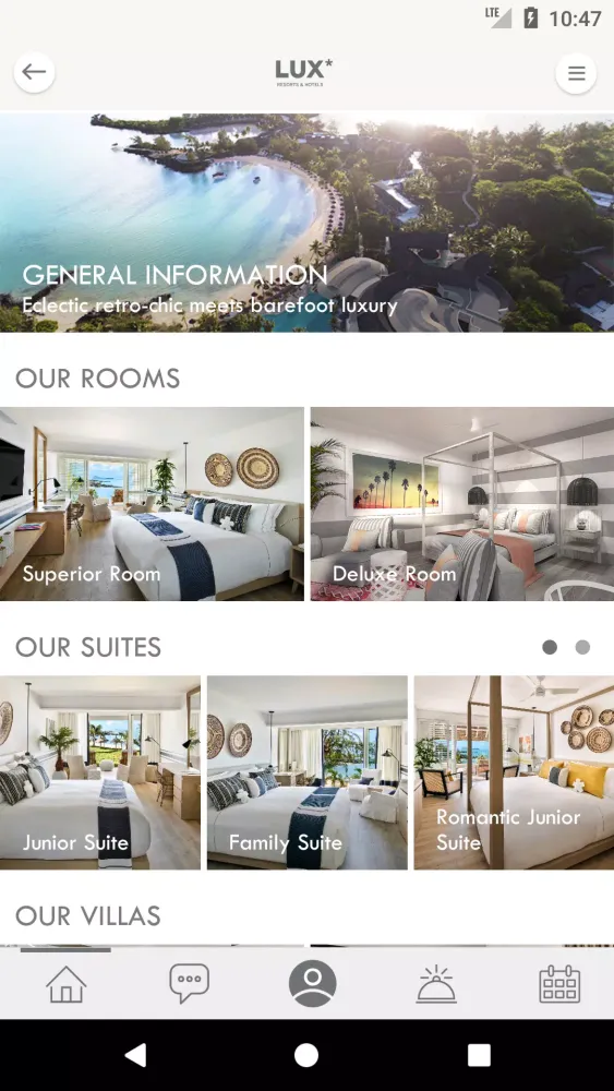 ภาพหน้าจอของ LUX* Experience