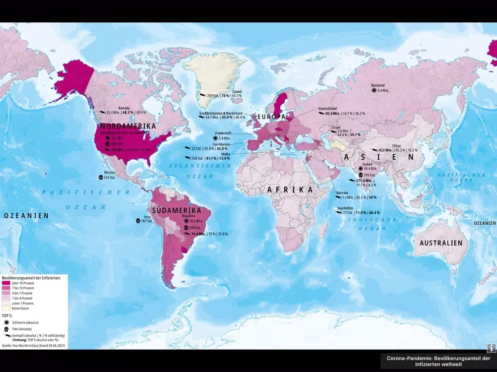 Tangkapan layar KOSMOS Welt-Almanach 2022 iPad 