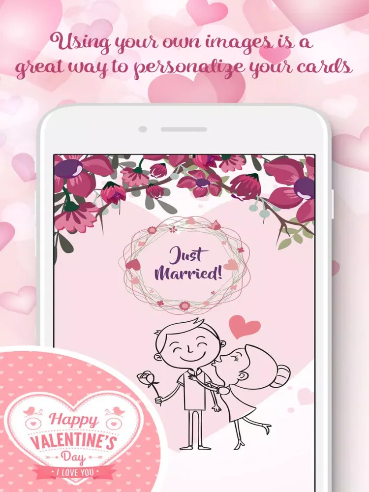 تصاویر Love card designer - add text & stickers to photo iPad 