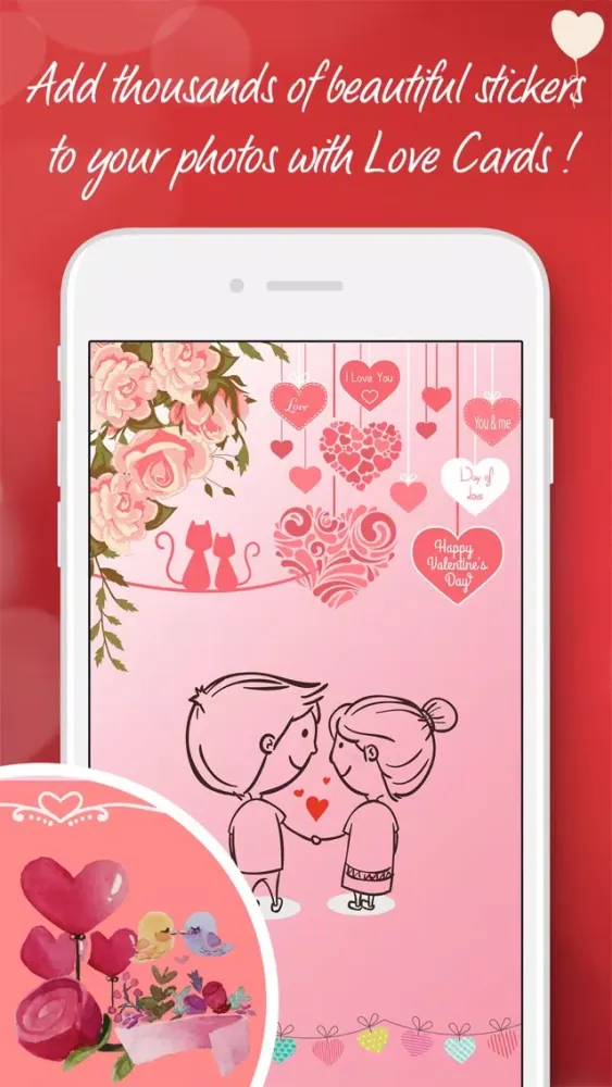 تصاویر Love card designer - add text & stickers to photo