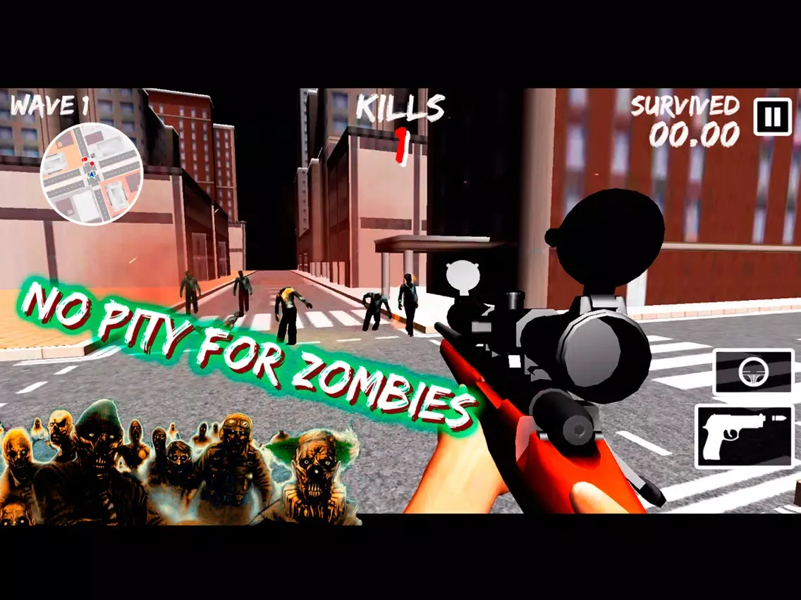Скриншоты Zombie Sniper Gun 3D City iPad 