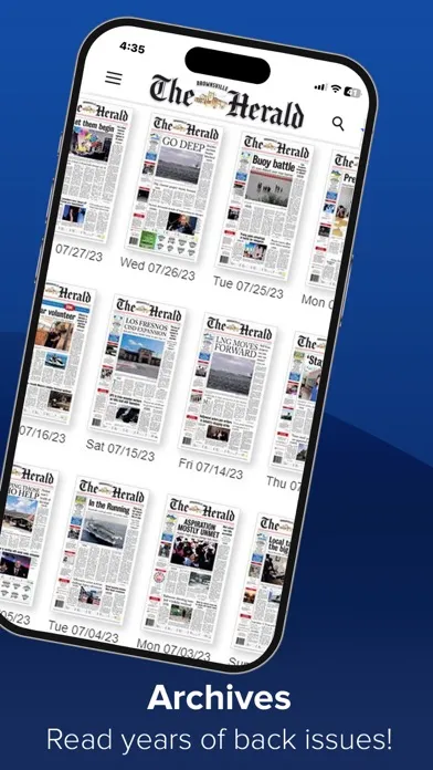 Capturas de tela do The Brownsville Herald News