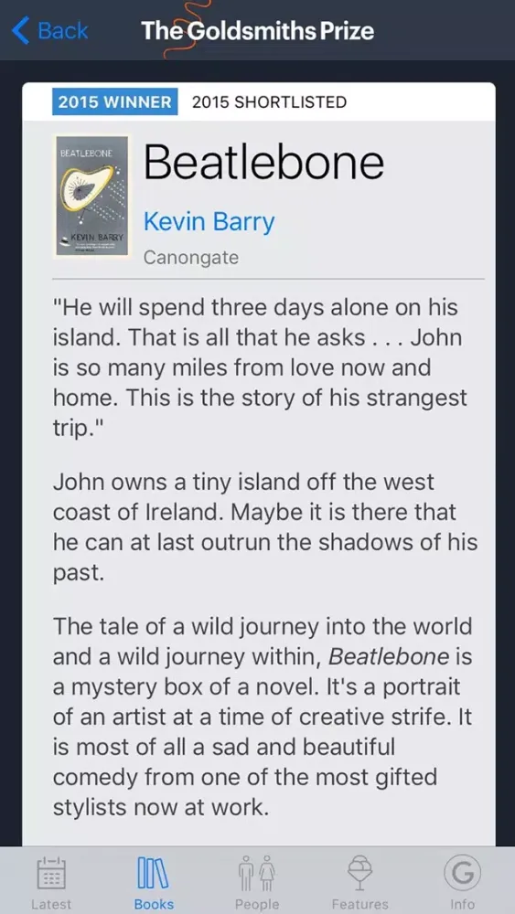 The Goldsmiths Prize Screenshots