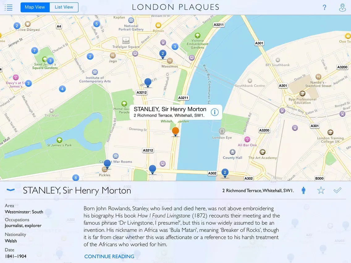 ภาพหน้าจอของ London Plaques iPad 