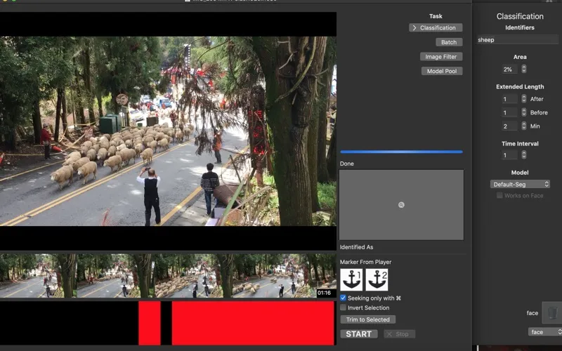 Tangkapan layar Scene Selector