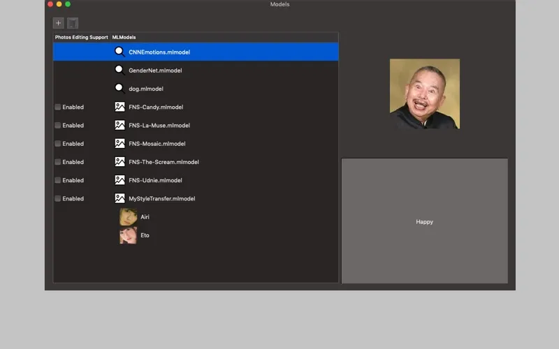 Tangkapan layar Scene Selector