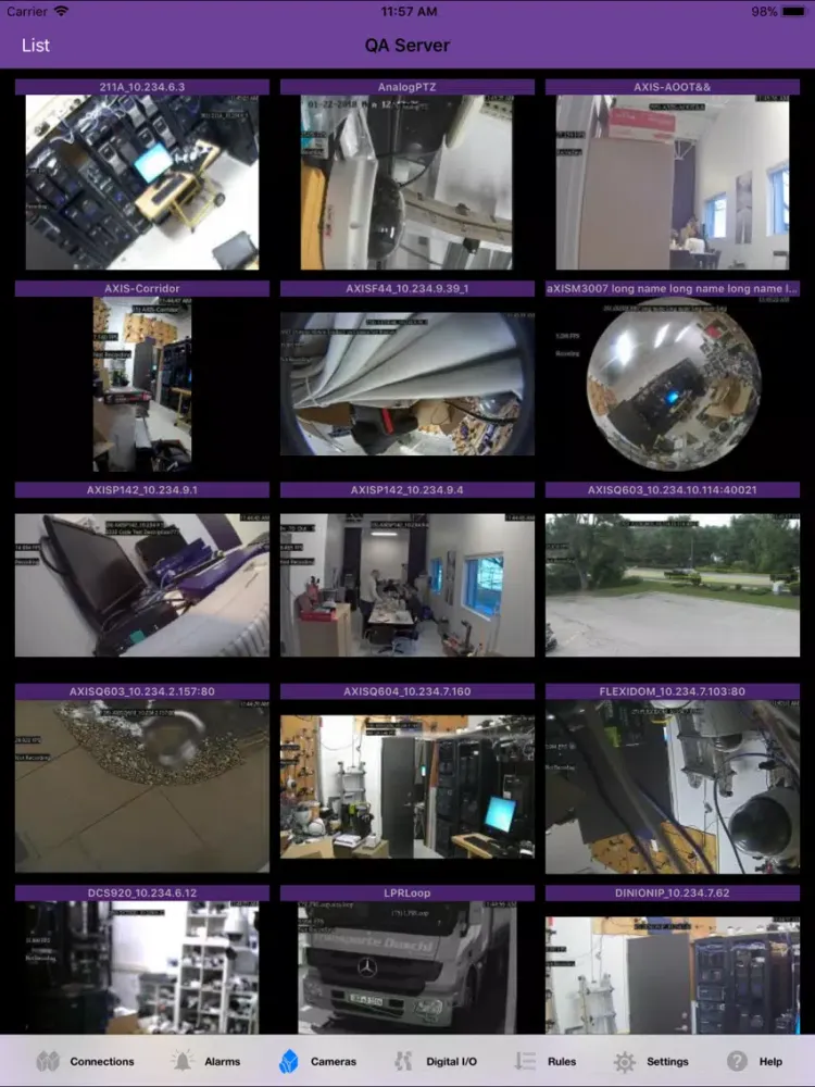Aimetis Symphony Mobile iPad 应用截图