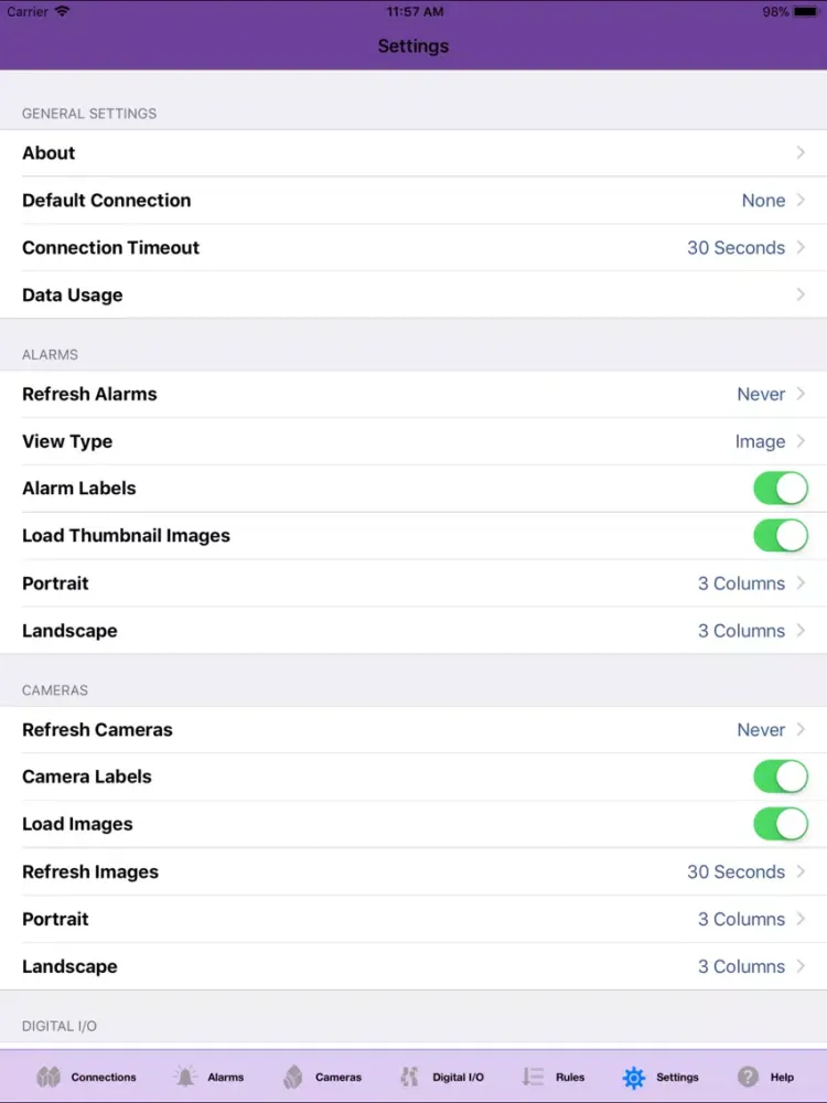Aimetis Symphony Mobile iPad 应用截图